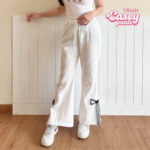 missie – casey lace ribbon flare pants | celana wanita korea aesthetic