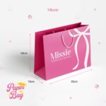 missie – paper bag pink bow | tas kertas elegan untuk packaging hadiah & fashion