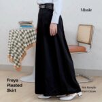 missie freya rok ospek hitam wanita pleated