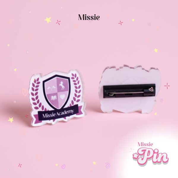 missie pin badge by missie academy